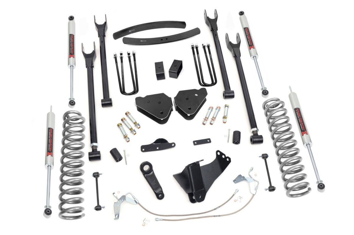 Ford F-250 Super Duty Suspension Lift Kit - Rough Country - 4 Link | M1 | Gas | 6 Inch - '08-'10